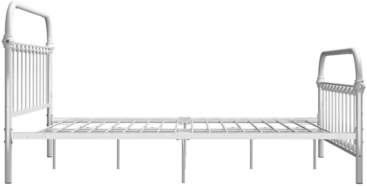 Białe loftowe łózko metalowe 140x200 cm T4-T92