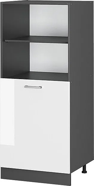 Szafka kuchenna biały wysoki połysk 60x57x143 r-line