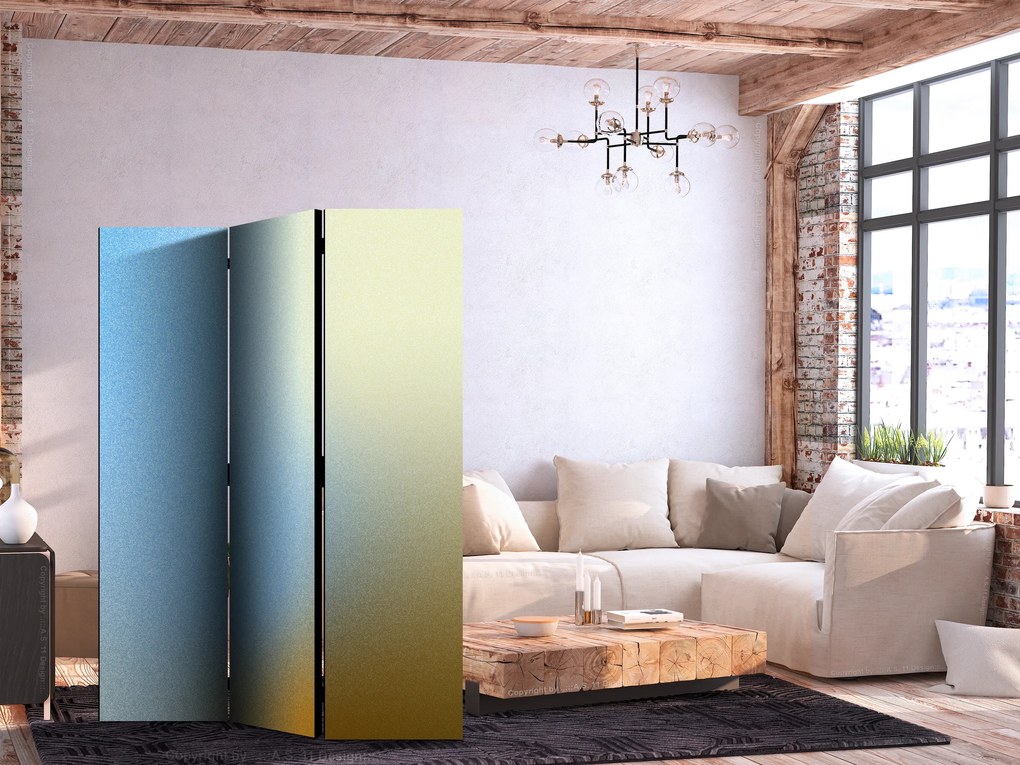 Parawan dwustronny Tła i desenie 135x172 cm 3-częściowy szary ARTGEIST B