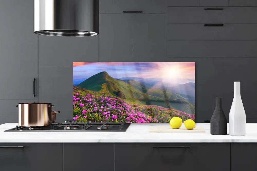 Panel nad blat kuchenny Kwiatowy Dywan U Stóp Gór