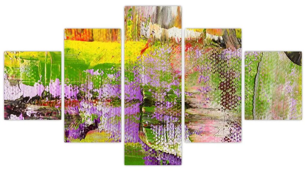 Obraz abstrakcji - malarstwo (125x70 cm)