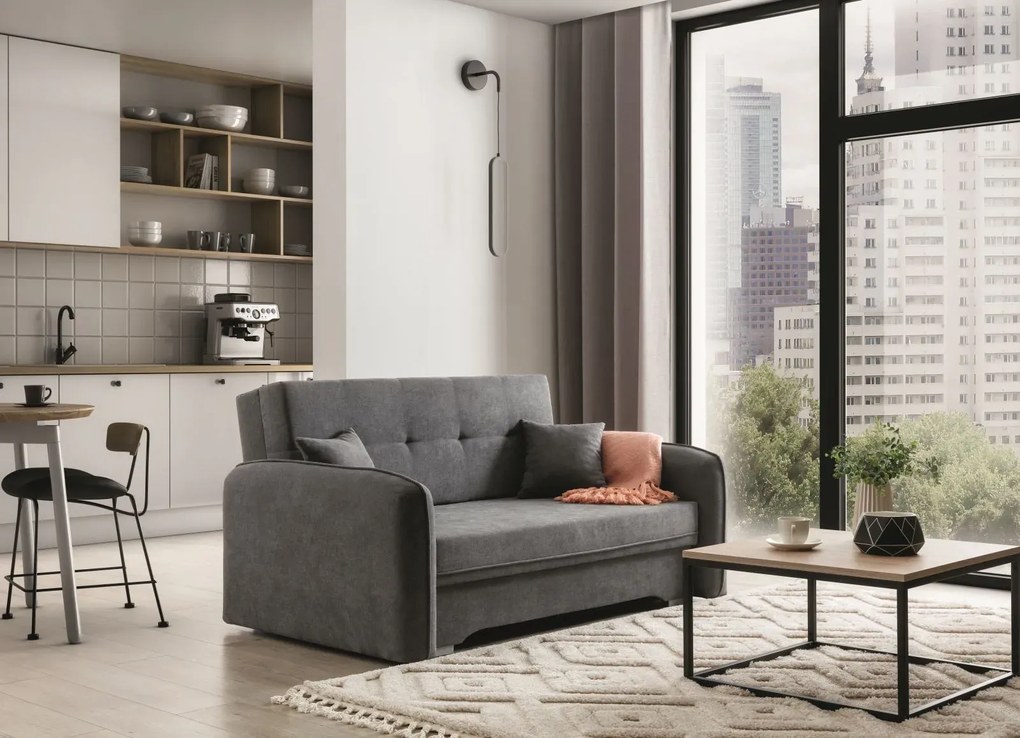 Sofa rozkładana z funkcją spania LAINE szara ELTAP