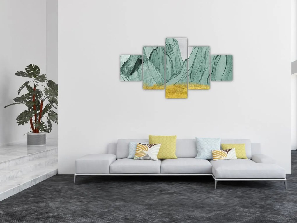Obraz - Emerald Mountains N⁰1 (125x70 cm)
