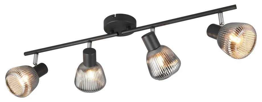 Czarna lampa punktowa ø 10 cm Tarifa – Trio