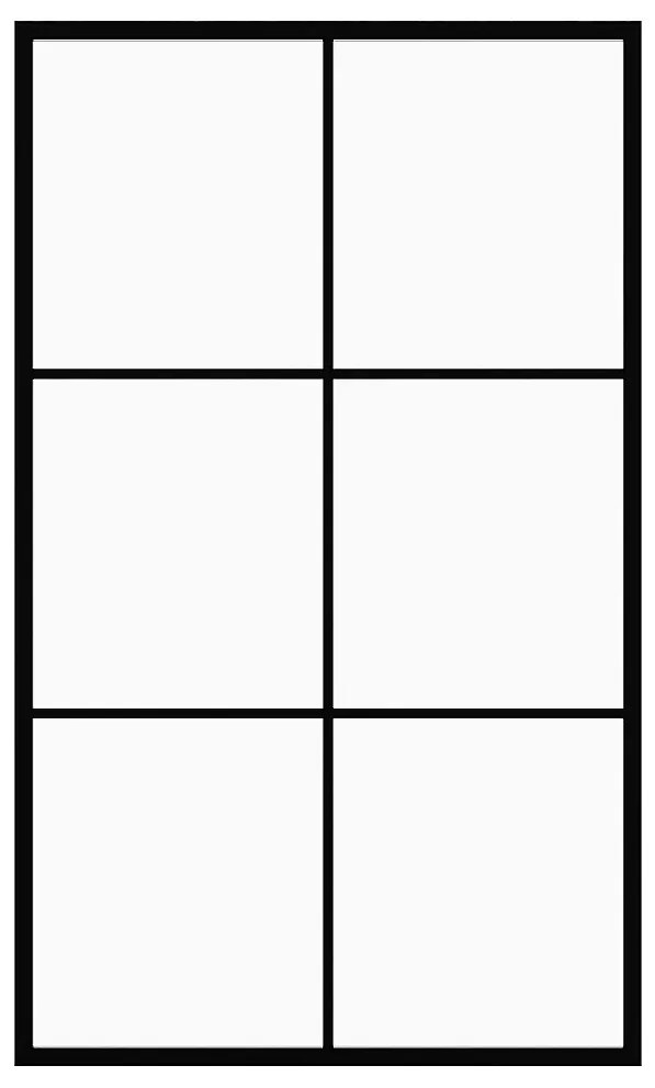 Ścianka prysznicowa do kabiny walk-in z sitodrukiem - Czarny mat - 120 x 200 cm - VENTANITA