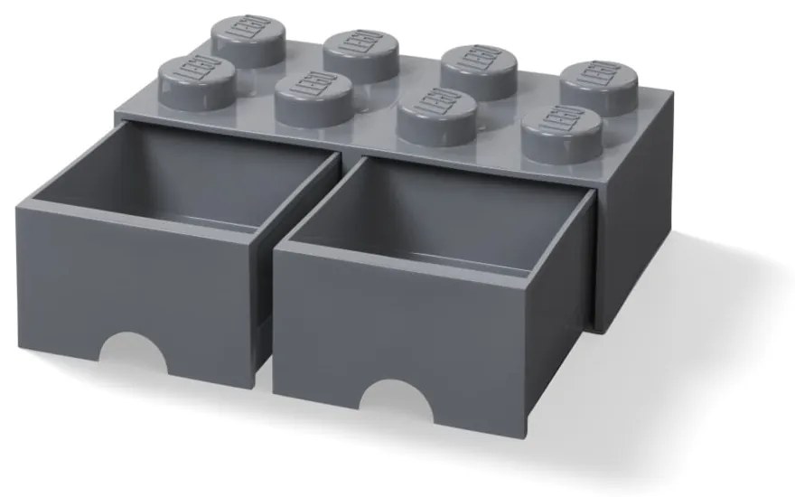 Ciemnoszary dziecięcy pojemnik z 2 szufladami LEGO®