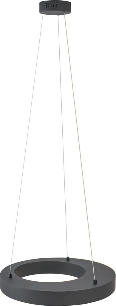 Nowoczesna lampa wisząca czarna 50 cm z wbudowaną diodą LED z 3-stopniową regulacją ściemniania - Organici