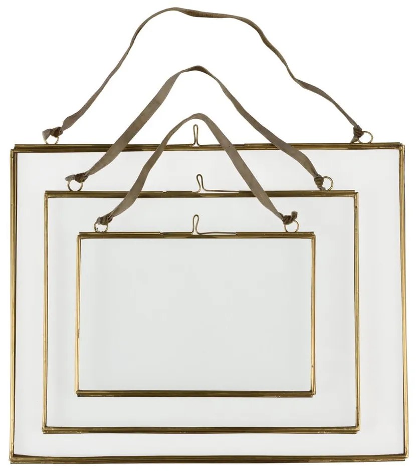 Metalowa ramka ścienna w kolorze złota 25x20 cm – Rex London
