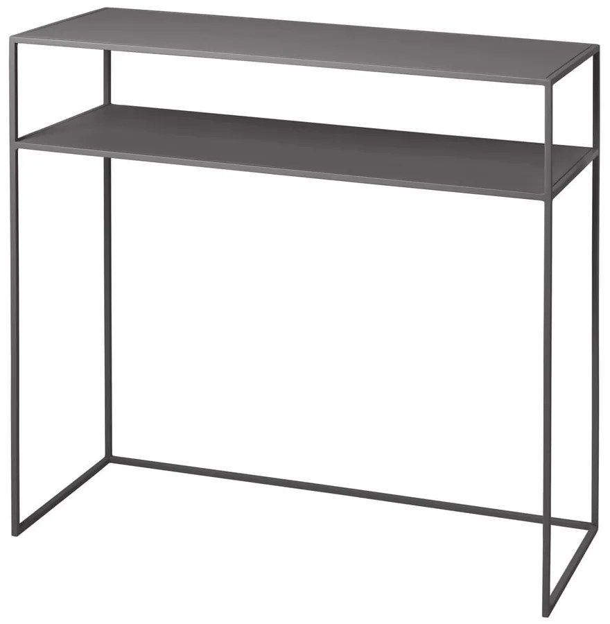 Ciemnoszara metalowa konsola 35x85 cm Fera – Blomus
