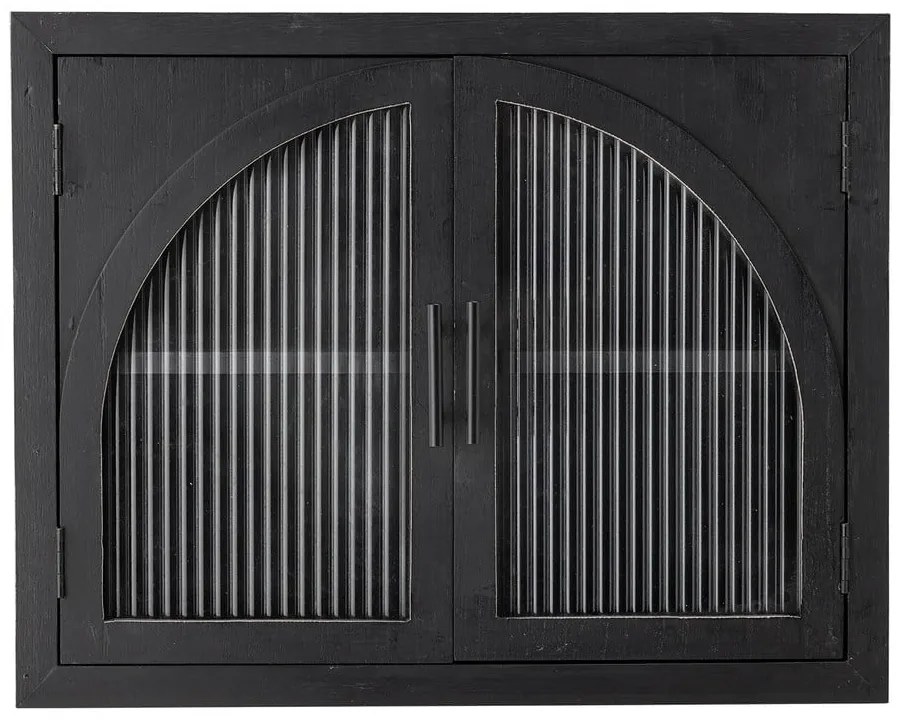 Czarna witryna z litego drewna jodłowego wisząca 62x49x23 cm Lario – Bloomingville