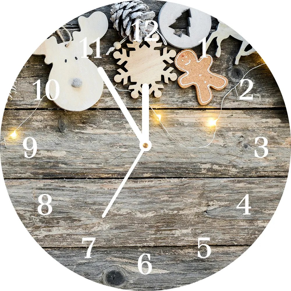 Zegar ścienny Choinka Święta Prezenty Ozdoba