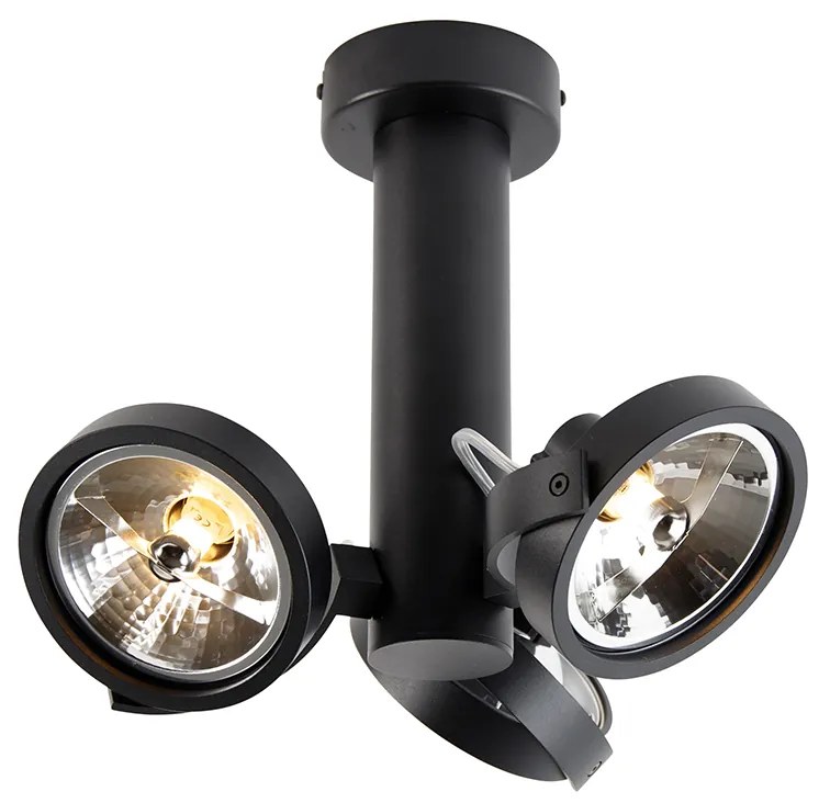 Nowoczesny reflektor czarny regulowany 3-punktowy - Goes