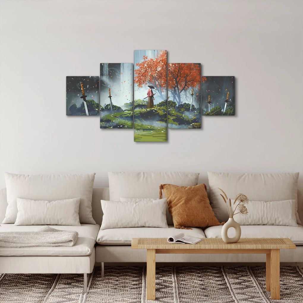 Obraz - Ilustracja przedstawiająca Ogród Mieczy (125x70 cm)