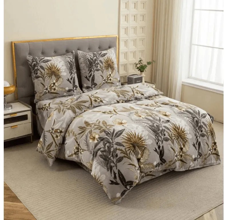 PrzytulneMieszkanie.pl PrzytulneMieszkanie.pl Pościel z mikropluszu EXVORO szara Rozmiar pościeli: 70 x 80 cm | 140 x 200 cm