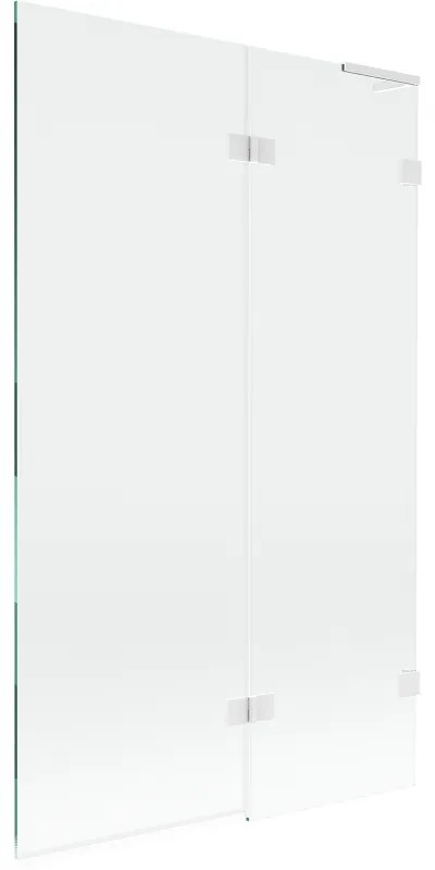 Mexen Lunar L parawan nawannowy 2-skrzydłowy prawy 110 x 150 cm, transparent, biały - 897L-110-100-20-00-P