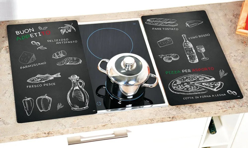 Podkładki z żaroodpornego szkła, komplet 2 szklanych podstawek do krojenia