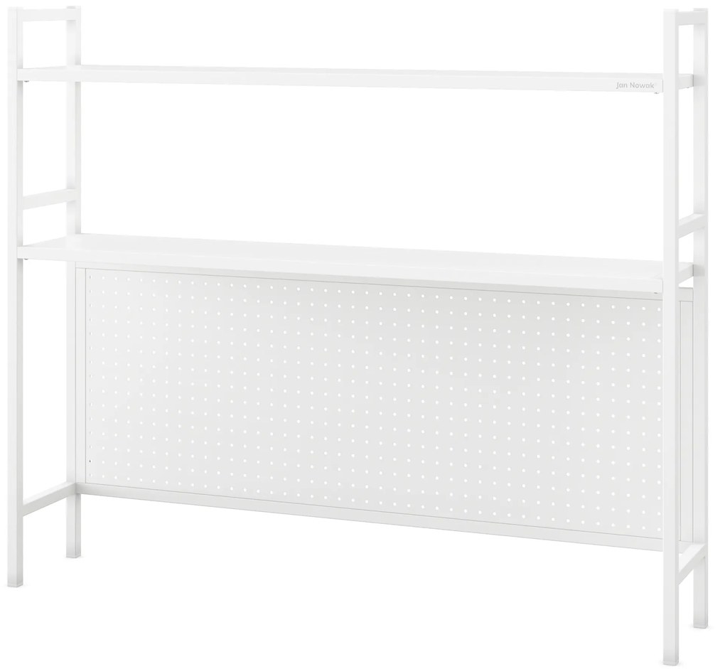 Metalowa nadstawka na biurko WENDY, 1150 x 980 x 220 mm, biała