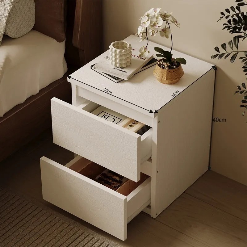 Szafka nocna stolik do sypialni salonu 2 szuflady loft biały nowoczesny
