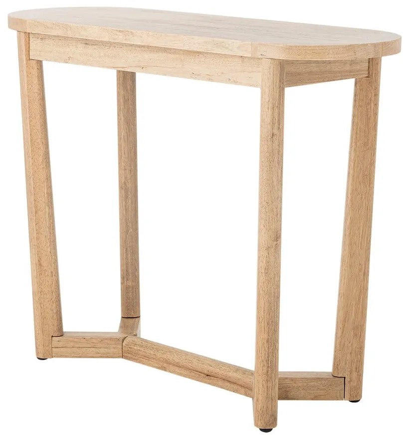 Konsola z litego drewna kauczukowego w naturalnym kolorze 35x100 cm Serrone – Bloomingville