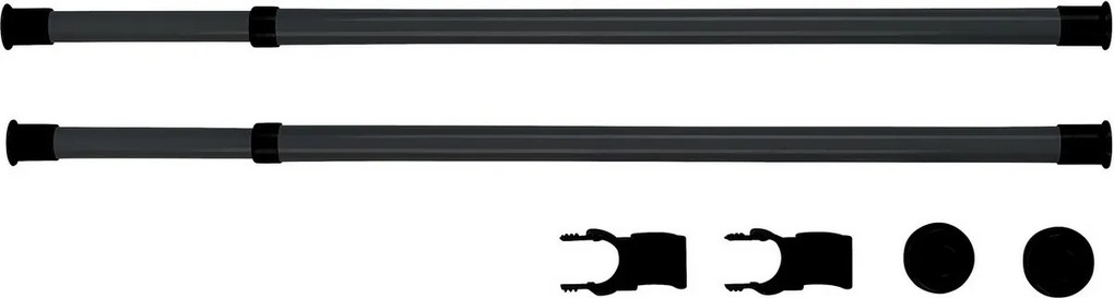 Wenko Zestaw 2 teleskopowych drążków poziomych Herkules, czarne
