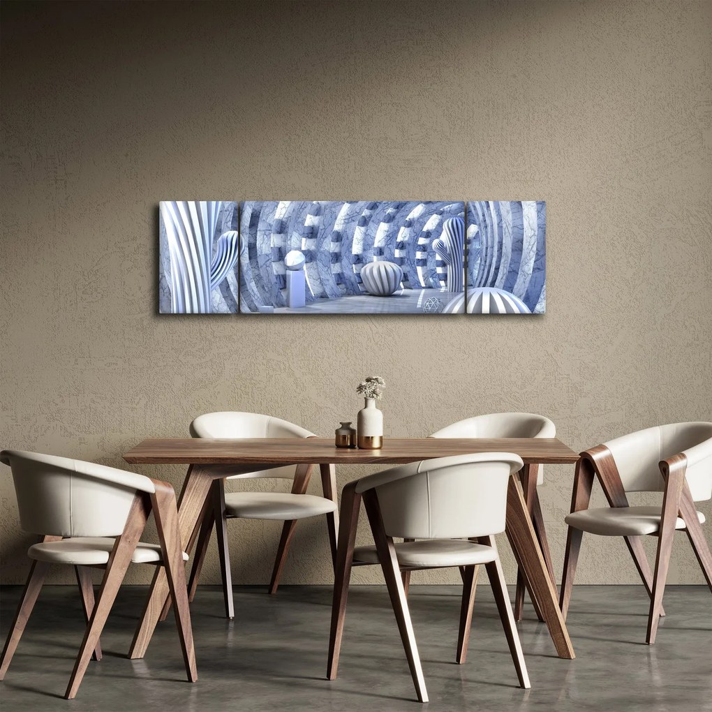 Obraz - abstrakcja 3D (170x50 cm)