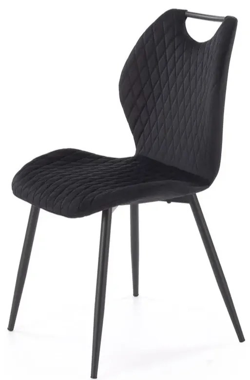 Krzesło tapicerowane K569 VELVET czarne HALMAR