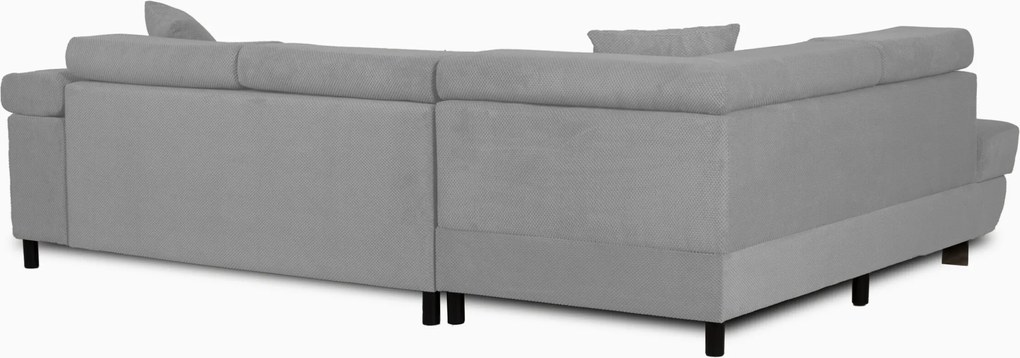 Narożnik z funkcją spania sprężyny faliste TORRE lewy Szary