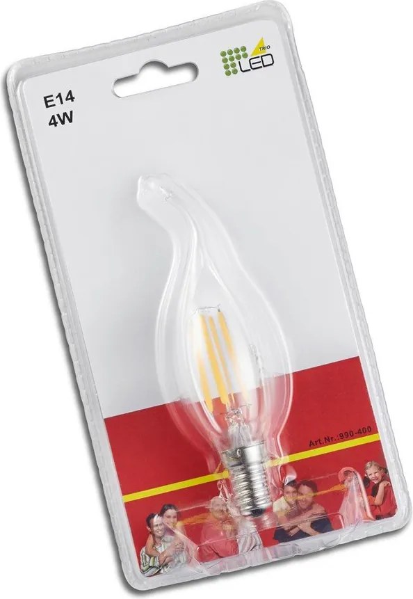 Żarówka z ciepłym światłem z gwintem E14, 4 W Windstorkerze – Trio