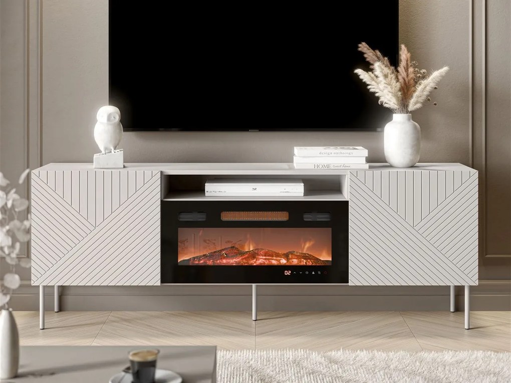 Szafka RTV z kominkiem Azynit Kaszmir II 190 EF