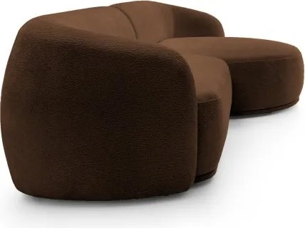 Narożnik NOBO Prawostronny system modułowy tkanina DressME 11 Brązowy