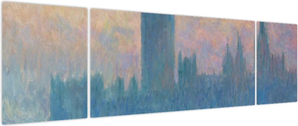 Obraz - Claude Monet, The Houses of Parliament, Sunset, reprodukcje (170x50 cm)