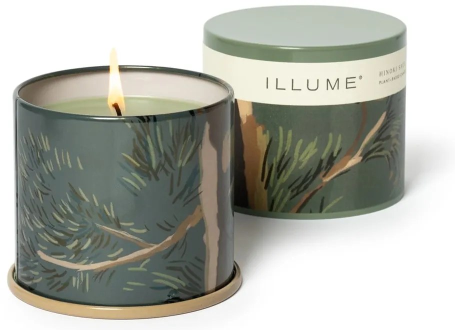 Zapachowa świeca czas palenia 50 h Hinoki Sage – ILLUME x Bloomingville