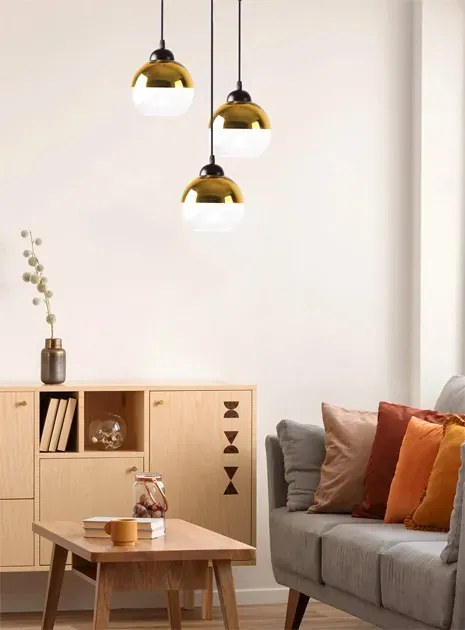 Nowoczesna potrójna lampa wisząca - 3X D237 T7-C26