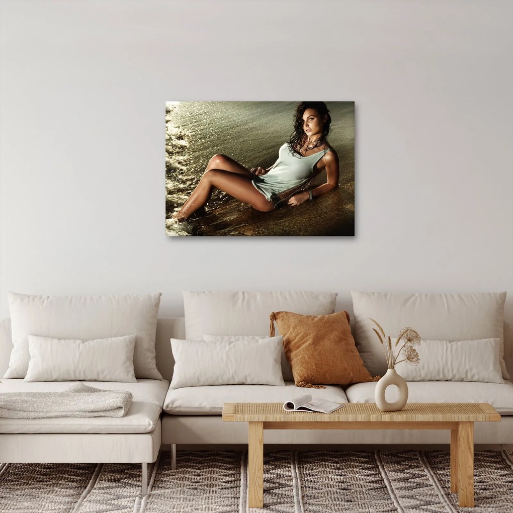 Obraz kobiety na plaży (70x50 cm)