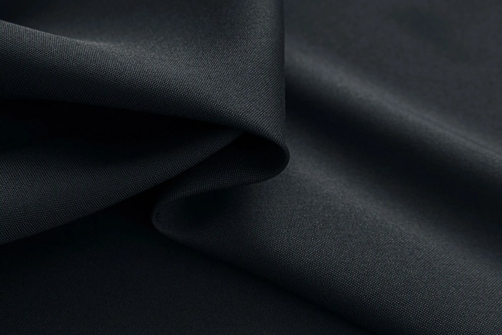 Czarna zasłona OXFORD 140x250 cm Zawieszanie: Taśma z wiązaniami
