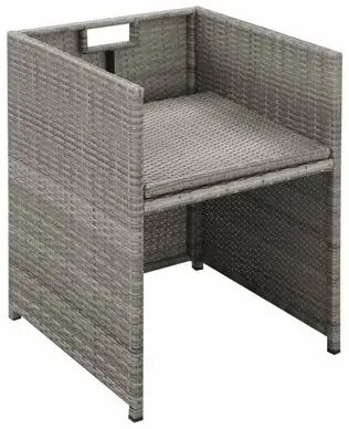 Szary zestaw mebli ogrodowych z poduszkami P2-L10