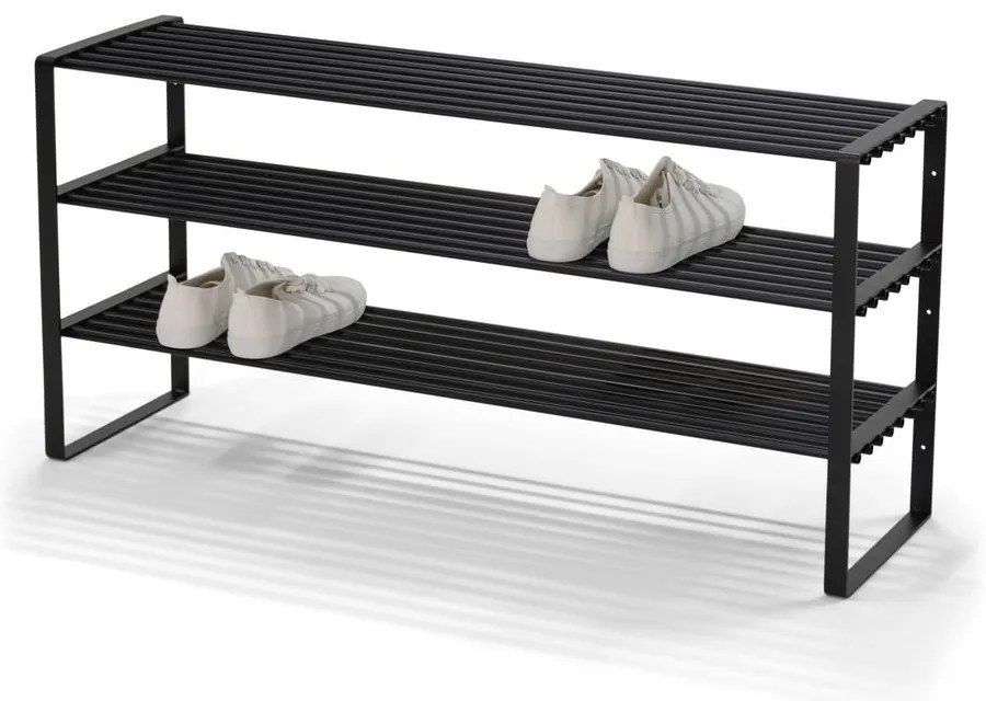 Czarna metalowa szafka na buty 100x48,5x29 cm Rex – Spinder Design