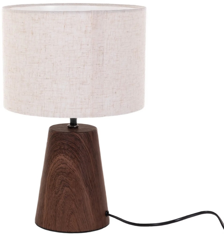 Lampka na stół z materiałowym kloszem, 23 x 36 cm