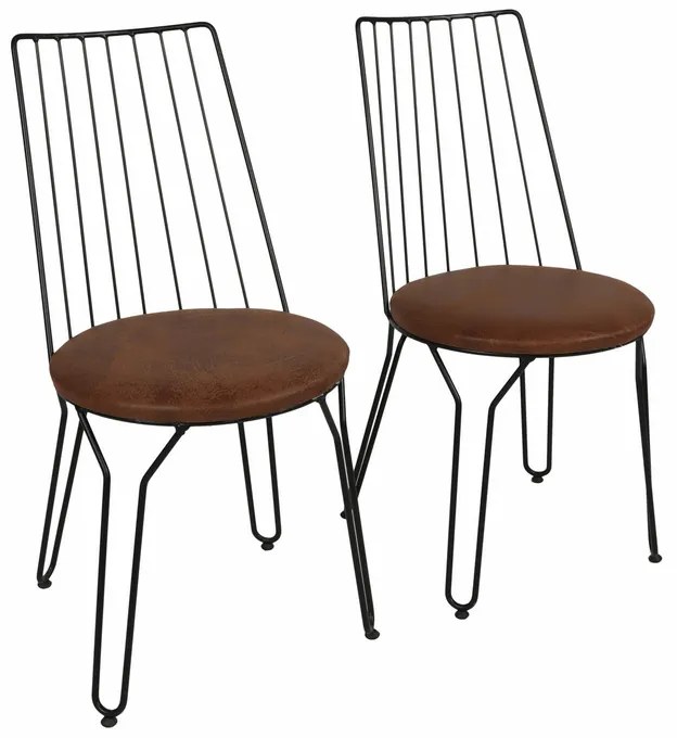 Zestaw krzeseł do jadalni Ada Brown and Black, 2 szt.