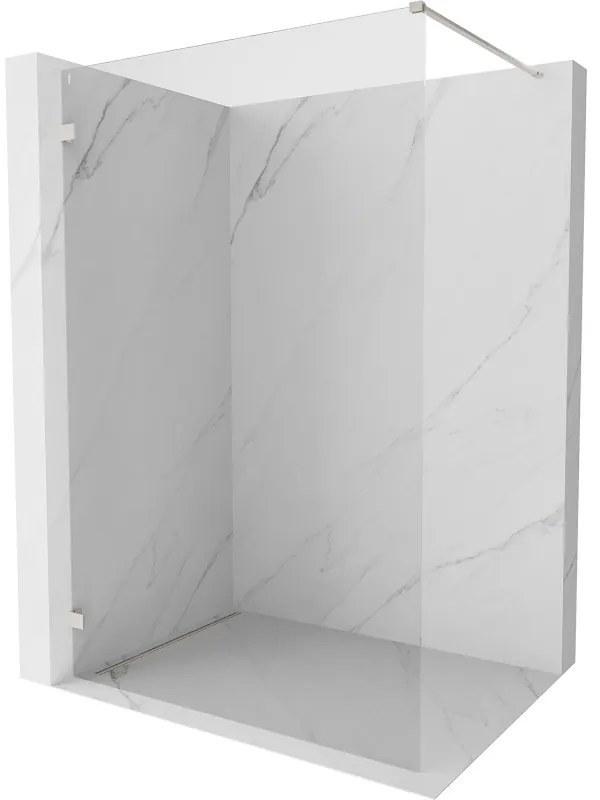 Mexen Lunar ścianka prysznicowa Walk-in lewa 160 x 200 cm, transparent 8 mm, nikiel szczotkowany - 830-160-000-97-00-L