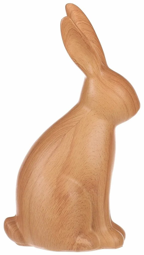 Dekoracja z żywicy poliestrowa Zając, średniafigurka, 8 x 5 x 16 cm