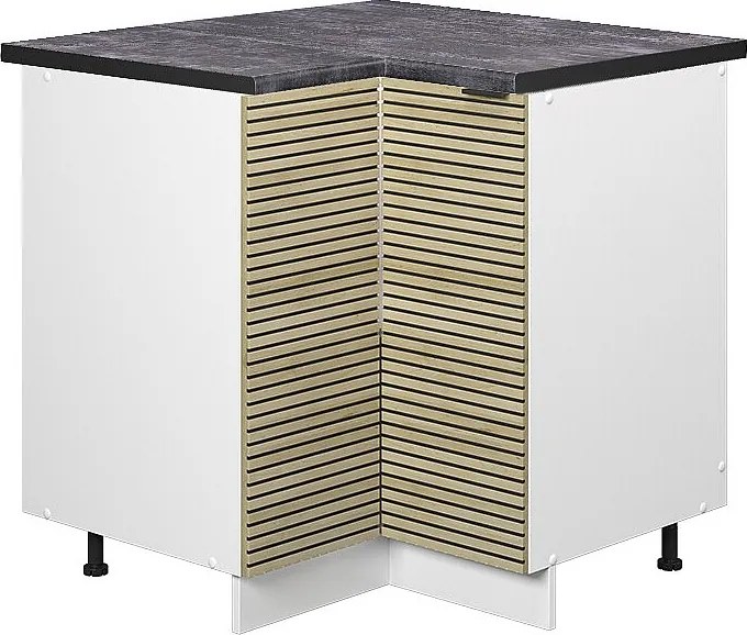 Szafka narożna panel dębowy 80.5x60x82 fame-line