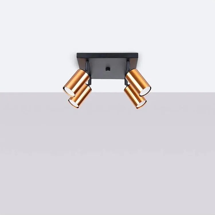 Plafon WINX 4 czarny/miedziany