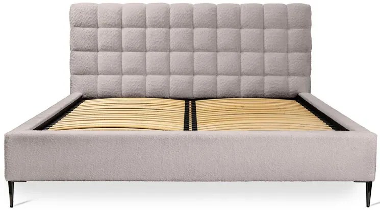 Tapicerowane łóżko dwuosobowe cappuccino K1-N54