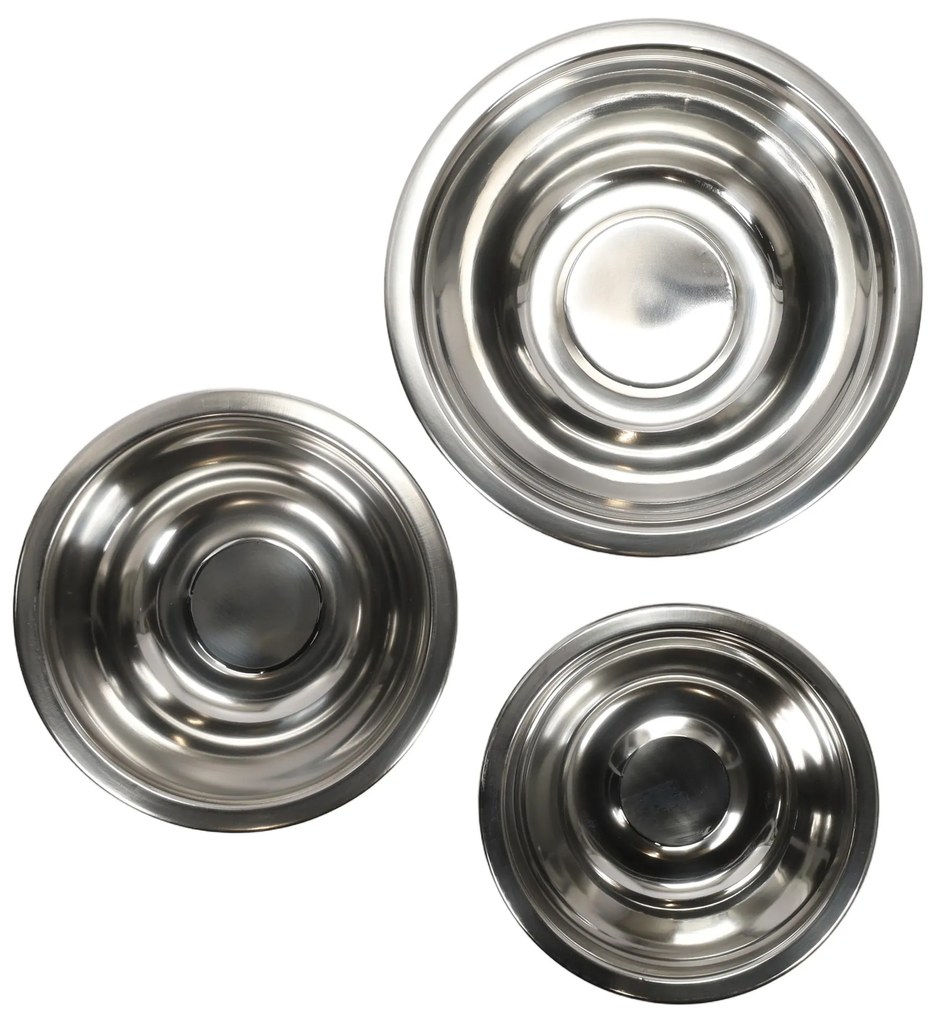 Miska ze stali nierdzewnej, zestaw 3 mis kuchennych 700 ml, 950 ml, 1900 ml
