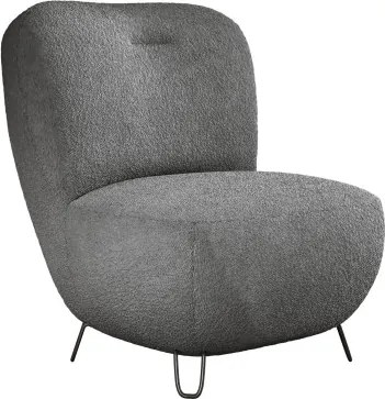 Fotel LUIS skandynawski wolnostojący na metalowych nogach w tkaninie ANTHOLOGY 18