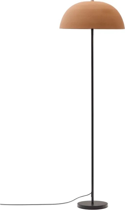 Lampa stojąca w kolorze terakoty z metalowym kloszem (wysokość 140 cm) Nibla – Kave Home