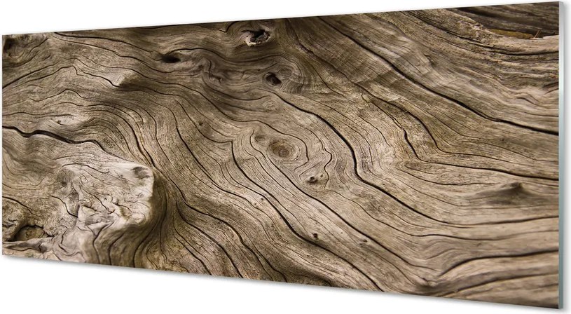 Szklany Panel Wyraziste Sęki Drewniane