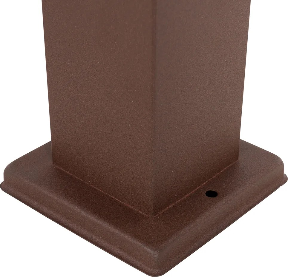 Lampa zewnętrzna rdzawo-brązowa 45 cm z gniazdkiem IP44 - Malios