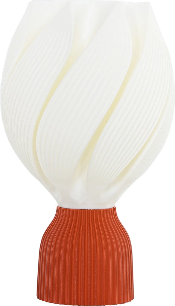 Lampka HOMCOM z 3D kwiatowym wzorem, plastik, energooszczędna, Biała